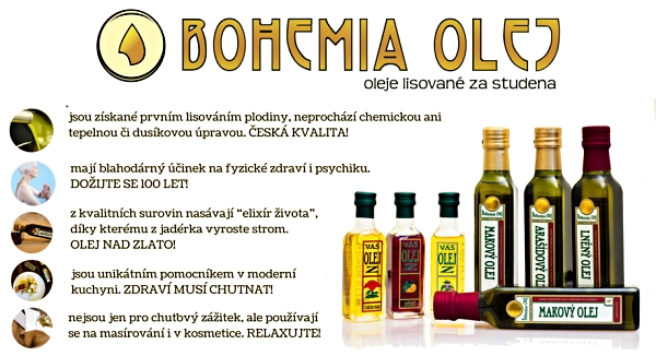 Bohemia olej - výroba lisovaných olejů PR - Bohemia olej