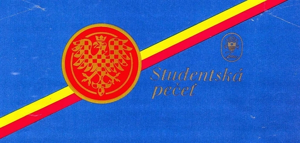 Čokoláda studentská pečeť - historický obal PR - Historie - studentská pečeť